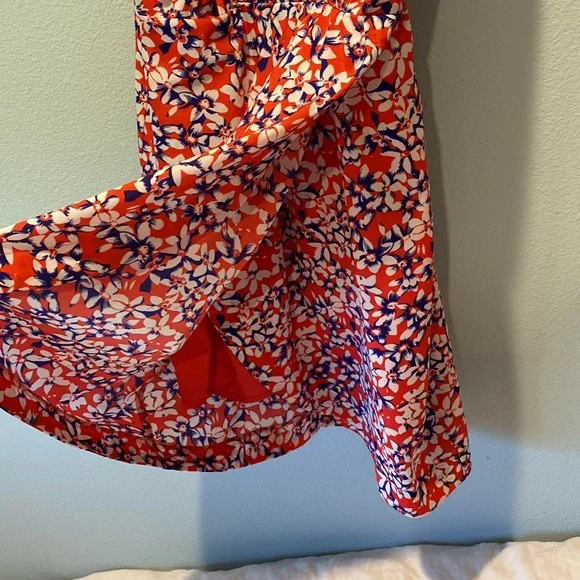 Yumi Kim Strappy Floral Dress. Size XS. Red, Blue, White. Tulip Mini Dress. - Picture 6 of 10